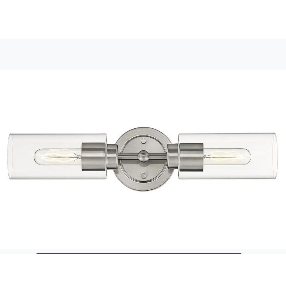 Nickel 2Light Sconce/Vanity Modern Light - Satin Nickel