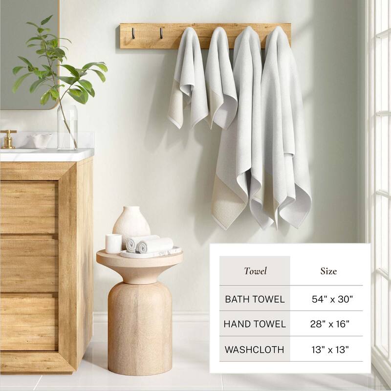 Linery & Co. Ultra-Soft Cotton and Linen Like Border Towel Set
