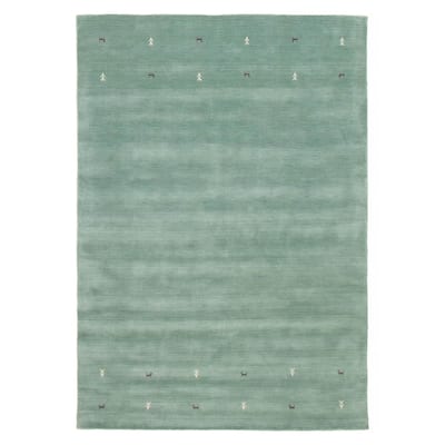 Kashkuli Gabbeh Turquoise Rug 6'6" x 9'5" - 6'6 x 9'5