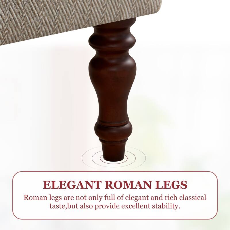 Accent Arm Chair with Turned Legs and Round Arms