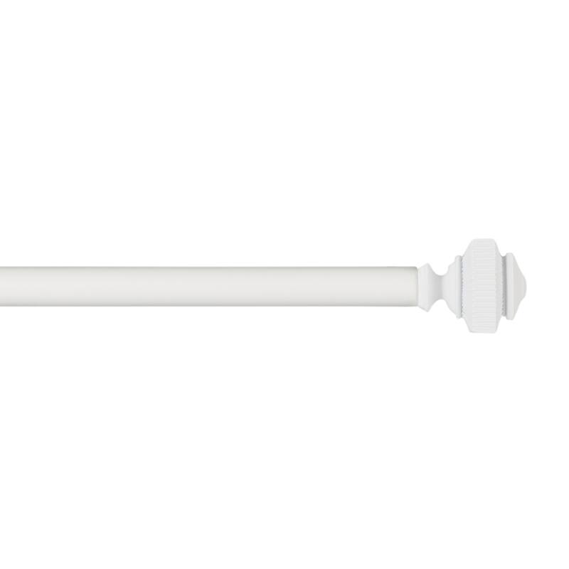 ATI Home Rockwell 1" Adjustable Window Curtain Rod and Finial Set