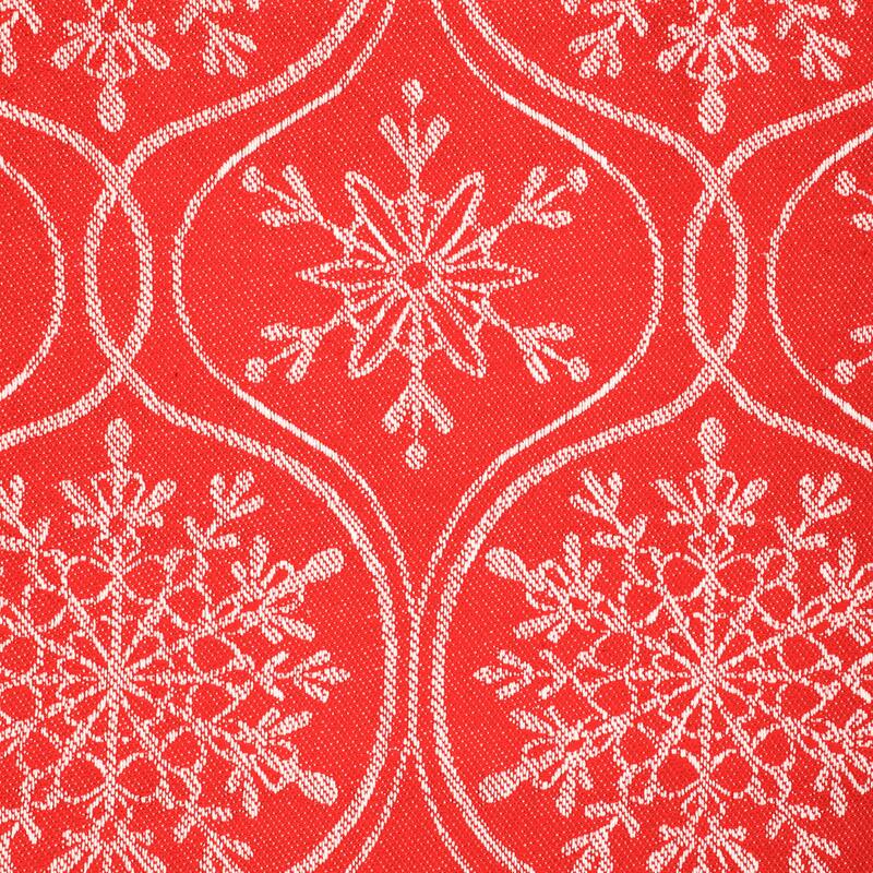 DII Joyful Snowflakes Reversible Embellished Placemat Set, 4 Piece