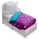 preview thumbnail 11 of 23, Girls 4-Piece Toddler Bedding Set Purple Stars