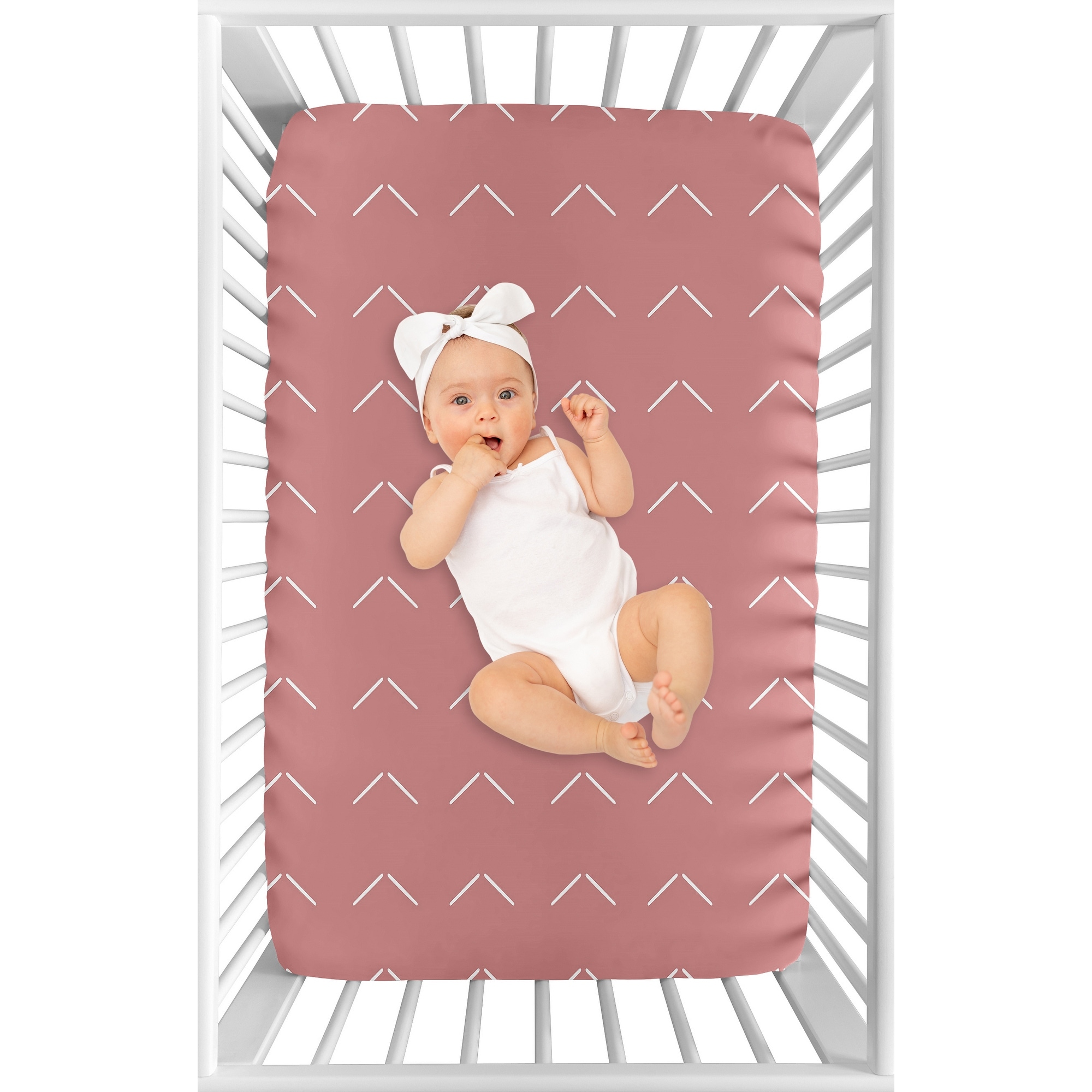 Dark pink crib sheet outlet