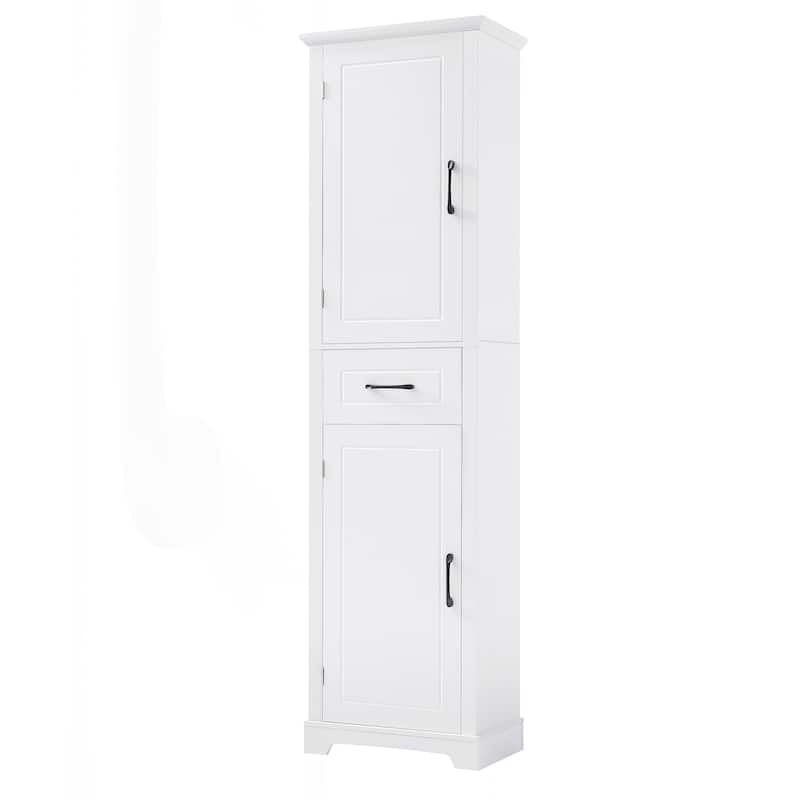 Versatile Freestanding Bathroom Cabinet with Adjustable Shelves and Multiple Storage Options