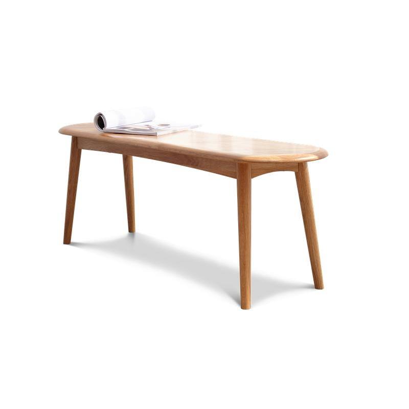 Natural Oak Wood Dining Bench Bed Bench for Dining Room, Bedroom