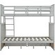 preview thumbnail 10 of 63, Twin over Twin House Bunk Bed With Shelves And Drawers