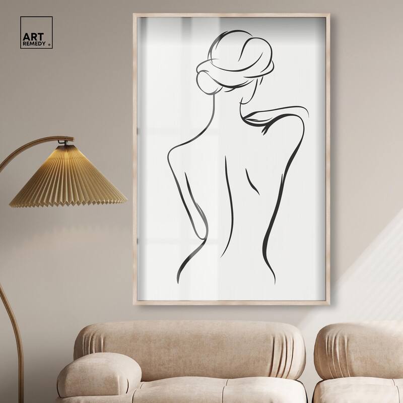 Woman in Contour III Shadowbox by Art Remedy
