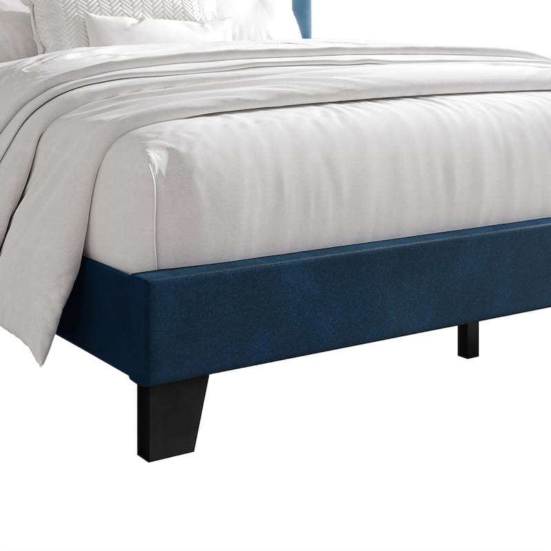 CraftPorch Simply Velvet Platform Bed