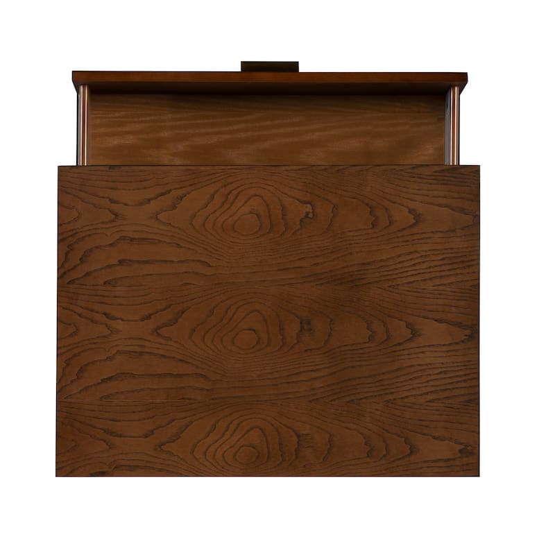 Carter Wooden 2-Drawer Mid Century Nightstand