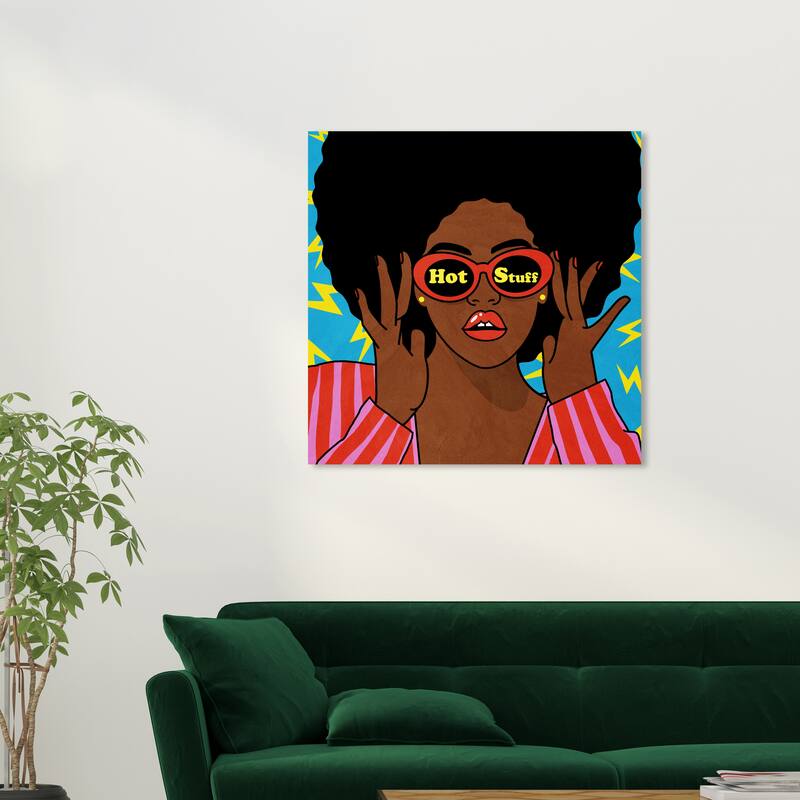 Wynwood Studio Canvas Fashion and Glam Hot Stuff Pink and Hot Pink Modern & Contemporary Wall Art Canvas Print - 30 x 30