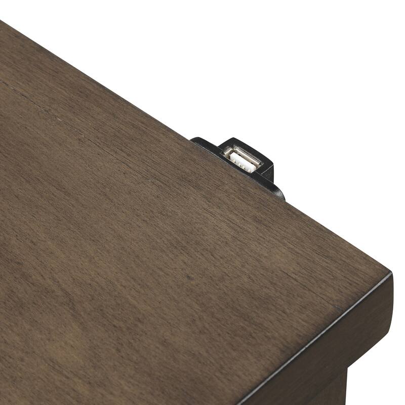 Furniture of America Quinlan Dark Walnut Wood 3-Drawer Nightstand