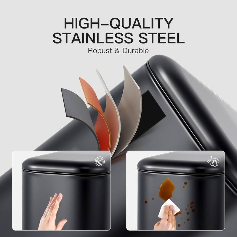 1.3 Gallons Trash Can, Step Garbage Can for Bathroom, Bedroom, Office, Kitchen