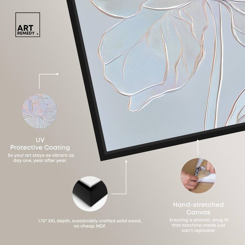 Embossed Flower I Canvas by Art Remedy