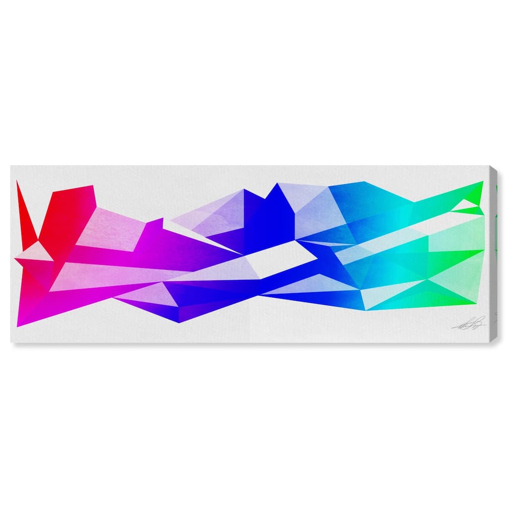 Geometric Gemstone Panoramic Canvas by Art Remedy, Gallery Wrapped