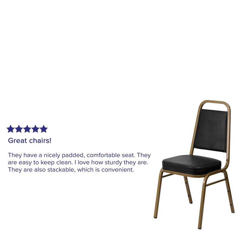 4 Pack Trapezoidal Back Stacking Banquet Chair - 20.25"D x 17.5"W x 36"H