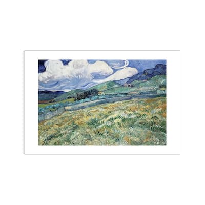 Landscape at Saint-Remy Fine Art by Vincent van Gogh - Multi