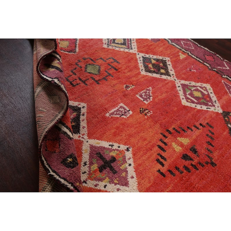 Tribal Oriental Moroccan Dining Room Area Rug Wool Hand-knotted Carpet - 8'0" x 11'0"