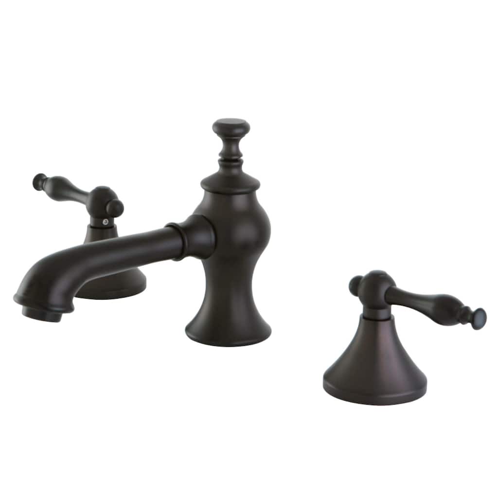 Kingston Brass Naples 1.2 GPM Widespread Bathroom Faucet with Pop-Up
