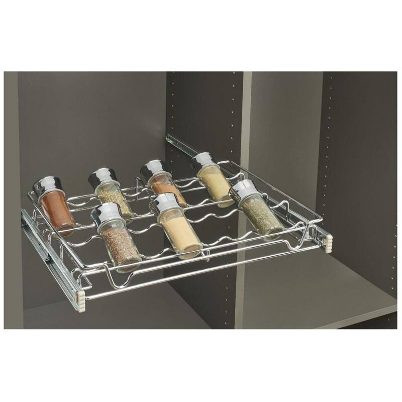 Rev-A-Shelf Sidelines 18 Inch Pull Out Spice/Can Rack