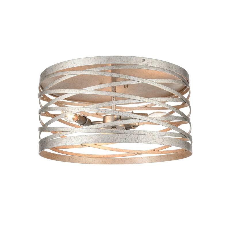 929 Lighting 3 Light Metal Flush Mount Ceiling Fixture in Multiple Finishes