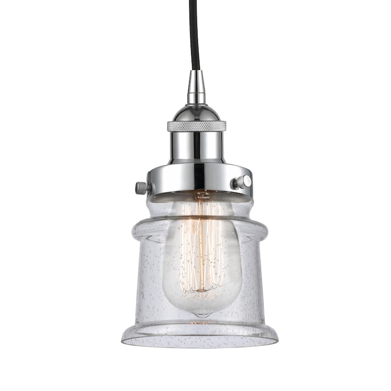 Innovations Lighting 616-1PH-9-5 Canton Pendant Canton 5" Wide Mini - Polished Chrome / Seedy