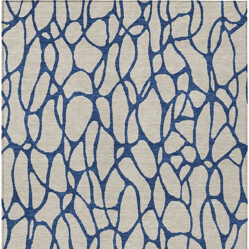 HomeRoots Geometric Transitional Rectangle Outdoor Rug