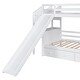 preview thumbnail 7 of 12, Twin Over Twin Bunk Bed with Desk, Drawers, Storage Staircase, Slide
