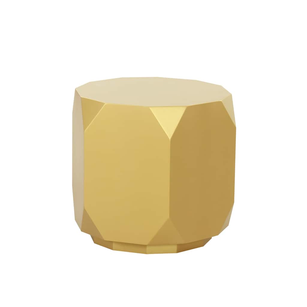 Pasargad Home Selva Design Wood Finish Side Table, Gold - 22"Wx19"Dx19"H