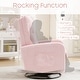 preview thumbnail 6 of 8, HOMYKA Swivel Rocking Upholstered Armchair Nursery Glider Linen Accent Chairs