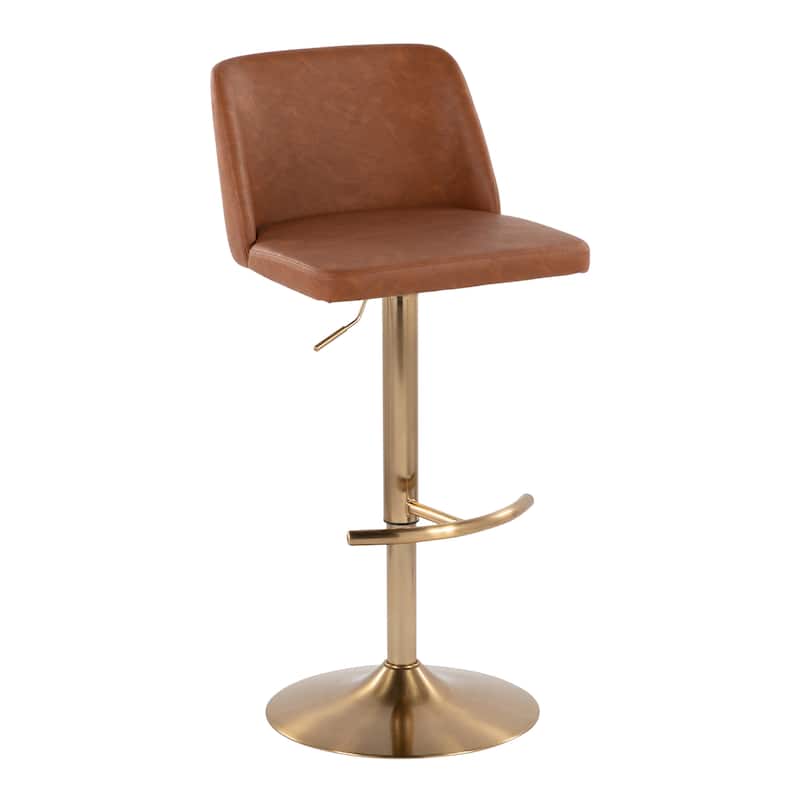 Strick & Bolton Oscar Adjustable Bar Stool with Rounded T Footrest (Set of 2)