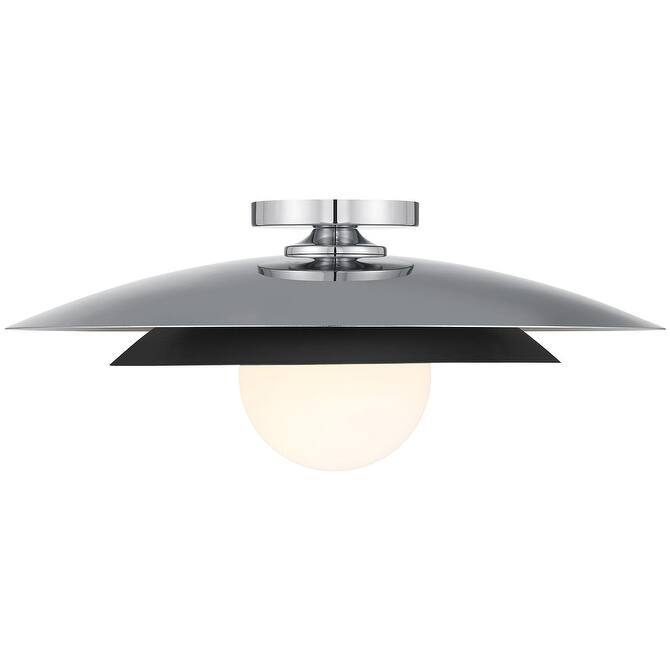 Savoy House 6-5564-1 Sherrer 20" Wide LED Semi-Flush Globe Ceiling - Chrome