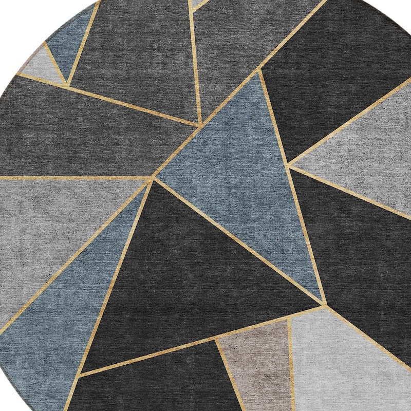 HomeRoots Geometric Transitional Rectangle Outdoor Rug