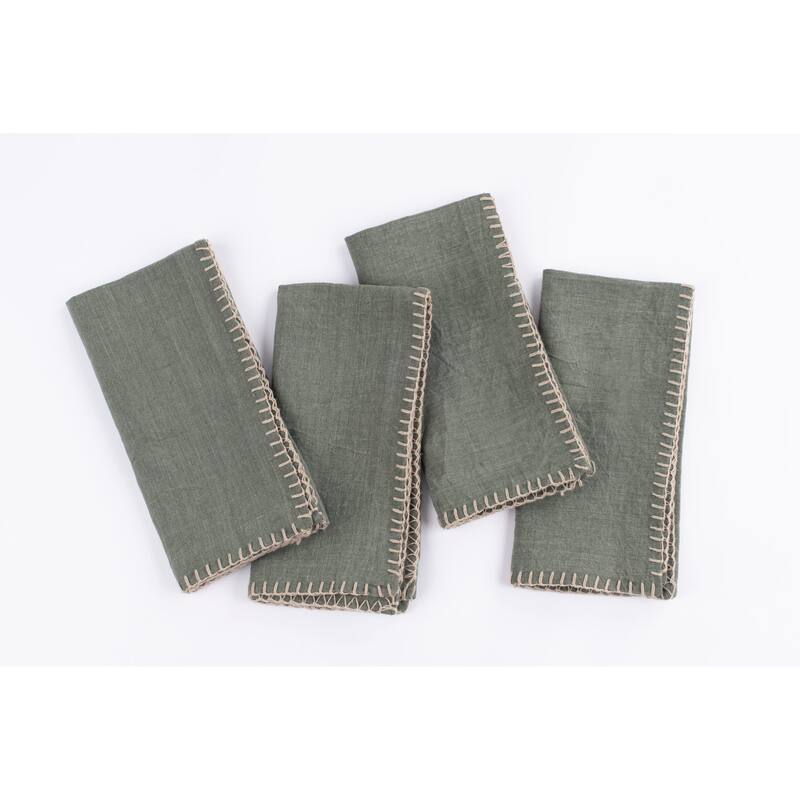Brody, Linen, Dinner Napkin Set (Set of 4)