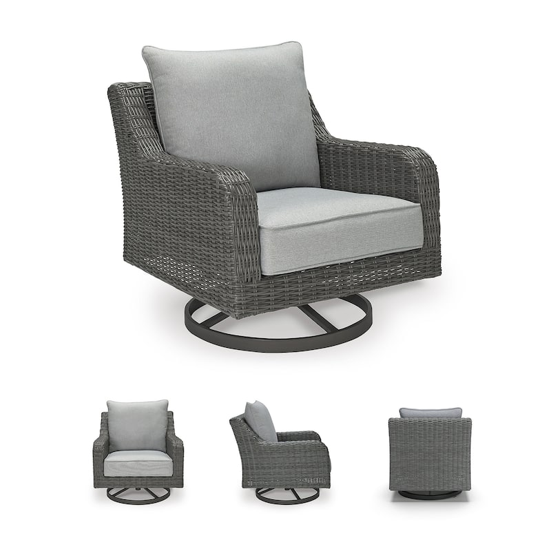 Elite Park Outdoor Swivel Lounge Chair - 32.25" W x 34" D x 33" H
