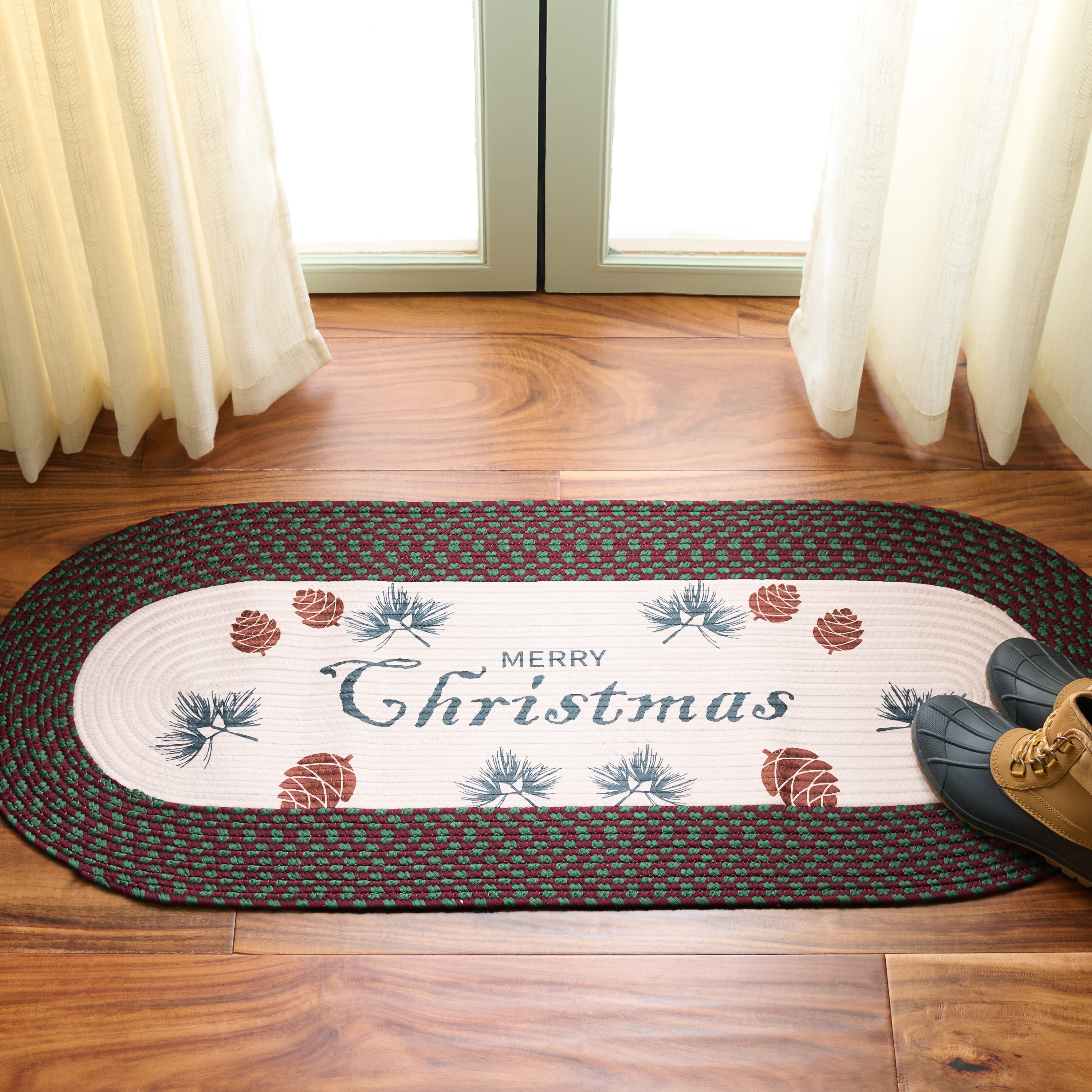 SAFAVIEH Handmade Braided Posters Veatriki Machine Washable Rug
