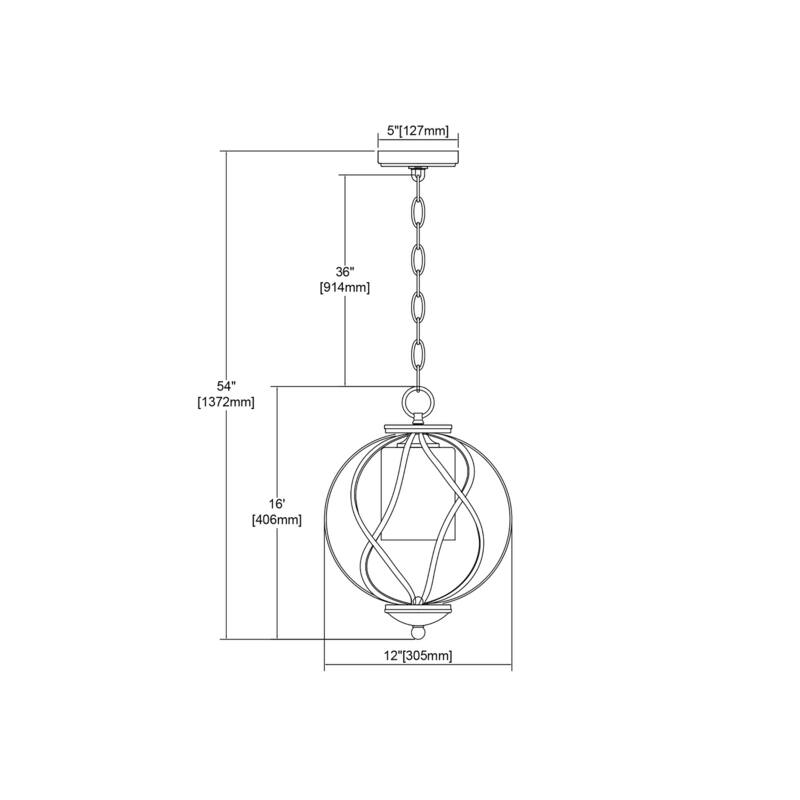 Elk Home Daisy Midnight Bronze With Clear Glass 1 Light Pendant