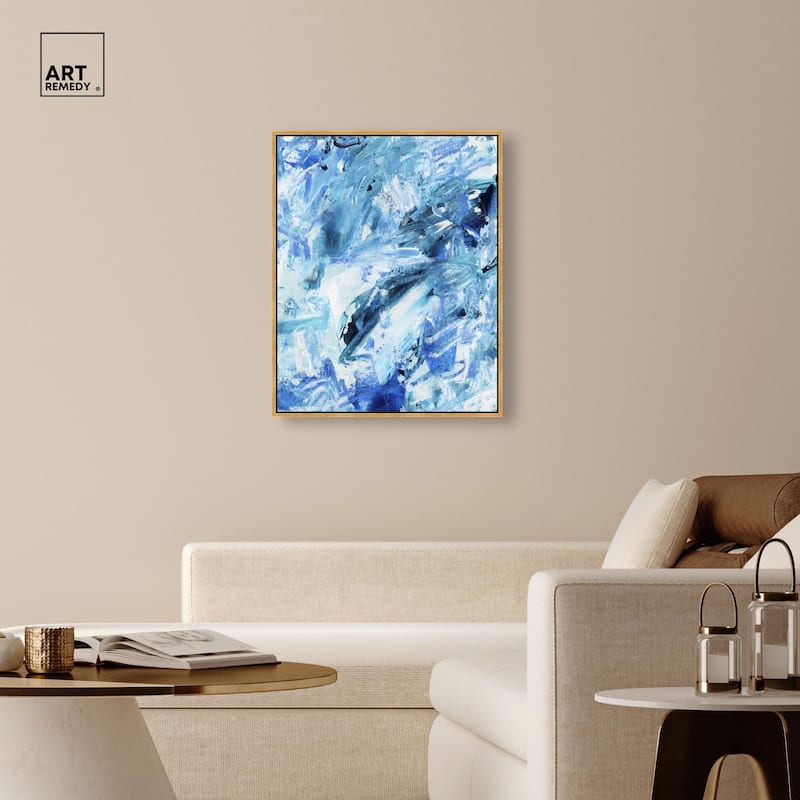 Impasto Blues Canvas by Art Remedy