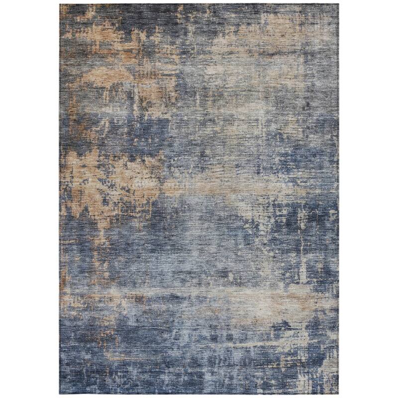 HomeRoots Abstract Transitional Rectangle Outdoor Rug
