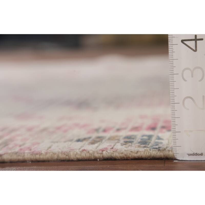 Abstract Area Rug Handmade Modern Wool Carpet - 6'6"x 9'8"
