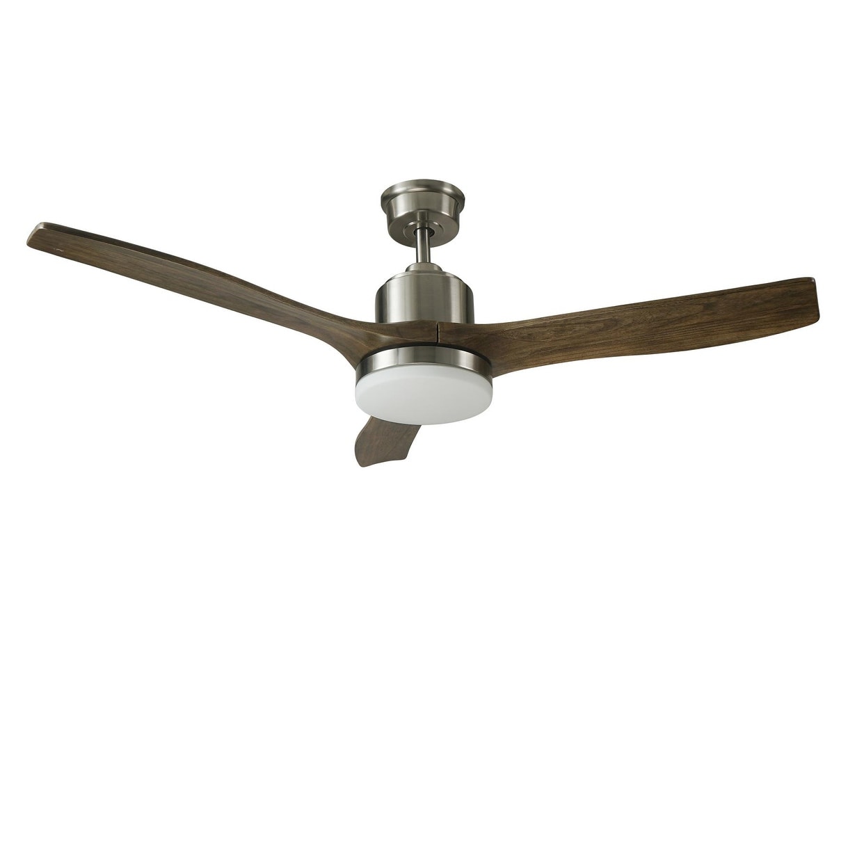 Good Housekeeping 52" Canton Indoor Ceiling Fan with Carved Wood Blades, Integrated LED (CCT) & Remote Control