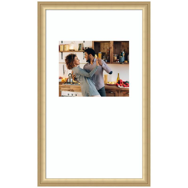 Kate and Laurel Florence Gold Photo Frame - 14x24 matted to 8x10 - Gold