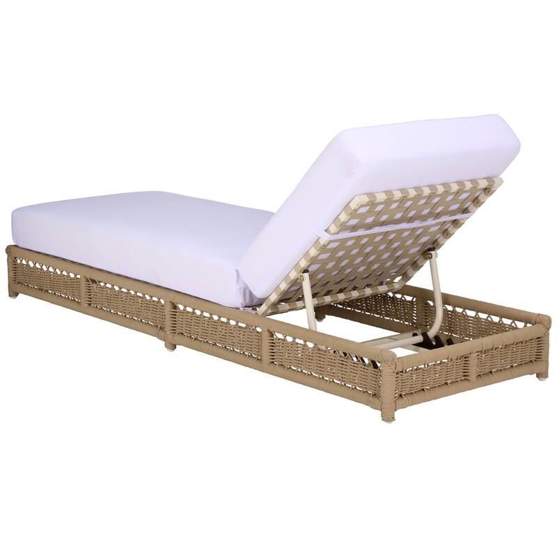 SAFAVIEH Outdoor Living Callan Lounger - 75"W x 26"D x 13"H