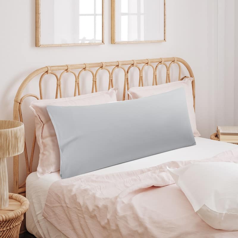 Body Pillowcase Soft 1800 Series Microfiber Long Pillow Cover - Grey - 20"x54"