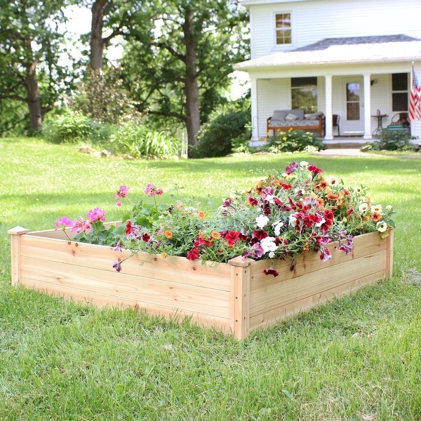 鉢・プランター NEIGHBORHOOD SRL . GARDEN BED / I-S Sunnydaze Outdoor Square Wood Raised Garden Bed - 48-Inch Square