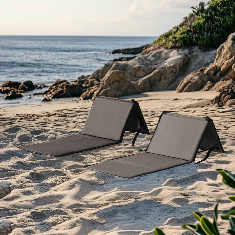 Sunjoy 2 Pack Lightweight Folding Beach Chairs Portable for Camping Travel