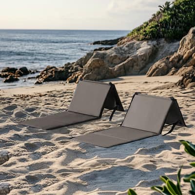 Sunjoy 2 Pack Lightweight Folding Beach Chairs Portable for Camping Travel