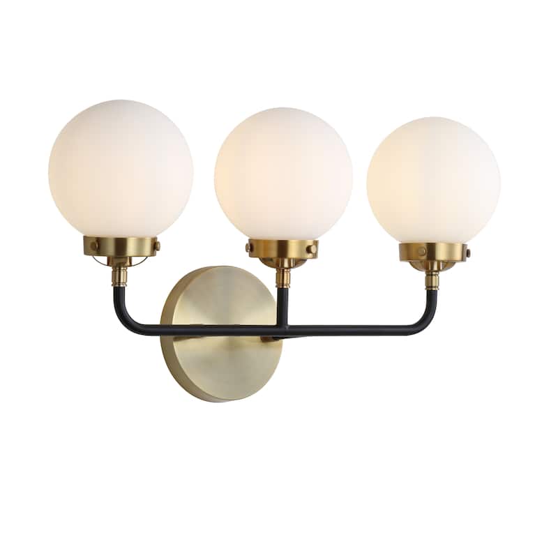 Bevin Contemporary Transitional Iron/Glass LED Vanity Light, by JONATHAN Y