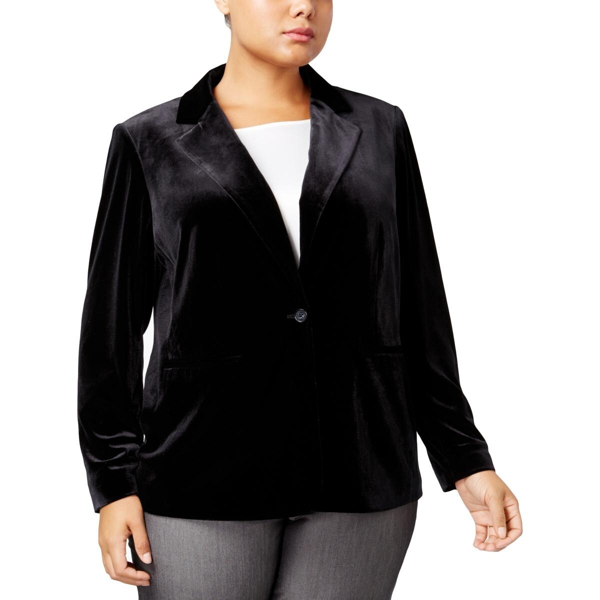 calvin klein velvet jacket womens