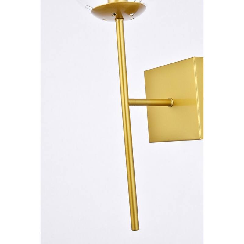 Nina 1 Light Clear Glass Wall Sconce
